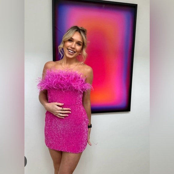 Retrofete Sequin Feather Dress - Picture 6 of 14